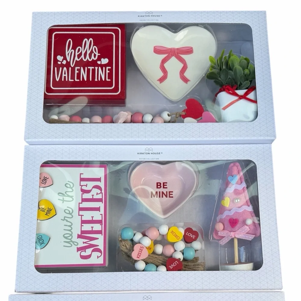 Valentine's Tier Tray decorations Set of 2